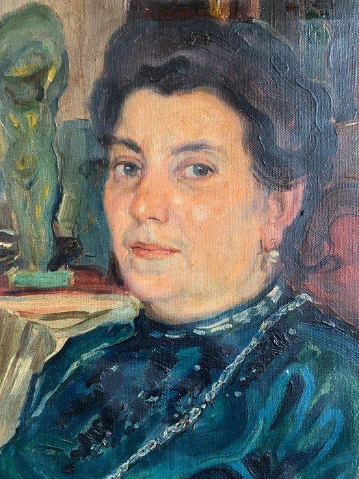 Emiliano Gómez Clara (1880-1931) - Ritratto della Signora, Antiek en Kunst, Kunst | Schilderijen | Klassiek