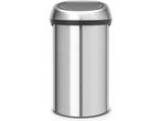 Brabantia Touch Bin Prullenbak - 60 liter - Matt Steel, Verzenden, Zo goed als nieuw