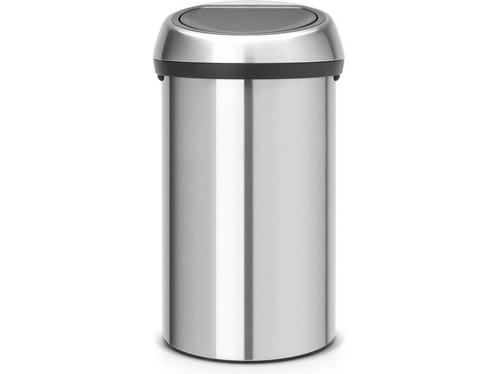 Brabantia Touch Bin Prullenbak - 60 liter - Matt Steel, Huis en Inrichting, Woonaccessoires | Overige, Zo goed als nieuw, Verzenden
