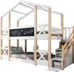 Merax Stapelbed 90x200 cm - Kinderbed met Opbergruimte en Va, Nieuw, 90 cm, Landelijk, Eenpersoons