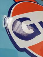 Gulf - Gulf oil Tankstelle Öl enamel sign Emailschild Gulf, Antiek en Kunst