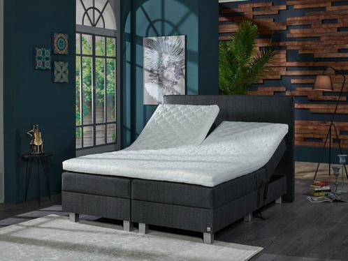 Elektrische Boxspring Boston Antraciet, Huis en Inrichting, Slaapkamer | Boxsprings, Overige kleuren, Nieuw, Verzenden