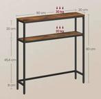 Consoletafel Landelijk Design met 2 planken – 80x20cm breed, Antiek en Kunst, Verzenden