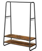 Hoppa! RGR112B01 Kledingrek  Bruin-Zwart  van 80 voor 69, Huis en Inrichting, Woonaccessoires | Wandplanken en Boekenplanken, Ophalen of Verzenden