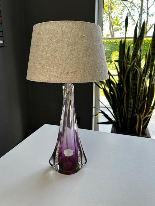 Val Saint Lambert - René Delvenne - Tafellamp - Kristal, Antiek en Kunst, Antiek | Lampen