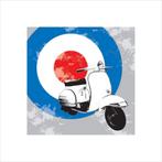 Kunstdruk Scooter 40x40cm, Verzenden, Nieuw