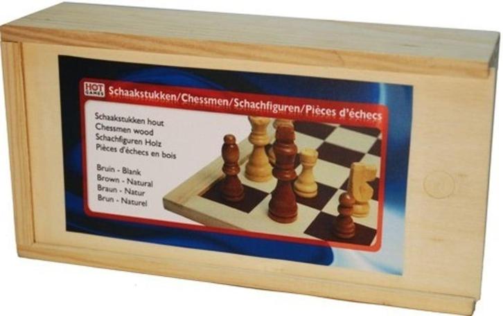 Schaakstukken Hout - Koningshoogte 77 mm | HOT Games -, Hobby en Vrije tijd, Gezelschapsspellen | Bordspellen, Nieuw, Verzenden