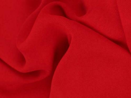 Chiffon stof - Rood - Per 15 of 50 meter, Hobby en Vrije tijd, Stoffen en Lappen, 120 cm of meer, 200 cm of meer, Rood, Nieuw