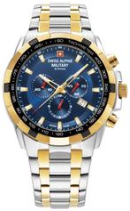 Swiss Alpine Military 7043.9145 Starfighter horloge 46 mm, Overige merken, Staal, Staal, Verzenden