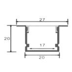 LED Profiel | Inbouw | 3 Meter | Zilver | Voor LED strips t, Ophalen of Verzenden, Nieuw
