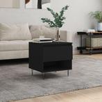 vidaXL Salontafel 50x46x50 cm bewerkt hout zwart, Huis en Inrichting, Tafels | Salontafels, Minder dan 50 cm, 50 tot 100 cm, 50 tot 75 cm