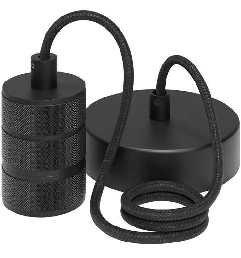Calex Retro pendel Ø10cm mat zwart E27 1.5m snoer, Huis en Inrichting, Lampen | Overige, Nieuw, Ophalen of Verzenden