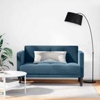 vidaXL Loveseat bank blauw 111 cm fluweel, Verzenden, Nieuw, Stof
