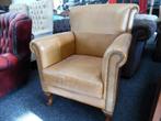 Chesterfield Maarssen !! Camel Lederen Chesterfield Fauteuil, Huis en Inrichting, Fauteuils, Ophalen, Zo goed als nieuw, Leer