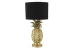 Tafellamp PINEAPPLE 50cm met kap goudzwart - 48045, Ophalen of Verzenden, Nieuw