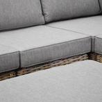 Serva hoek loungeset 5-delig naturel rotan, Tuin en Terras, Ophalen of Verzenden, Nieuw
