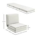 TRUUSK Vloersofa 3-in-1 Opvouwbaar Slaapbank Met Fluweelacht, Huis en Inrichting, Verzenden, Nieuw