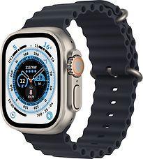 Apple Watch Ultra 49 mm kast van titanium op middernacht, Telecommunicatie, Overige Telecommunicatie, Zo goed als nieuw, Verzenden