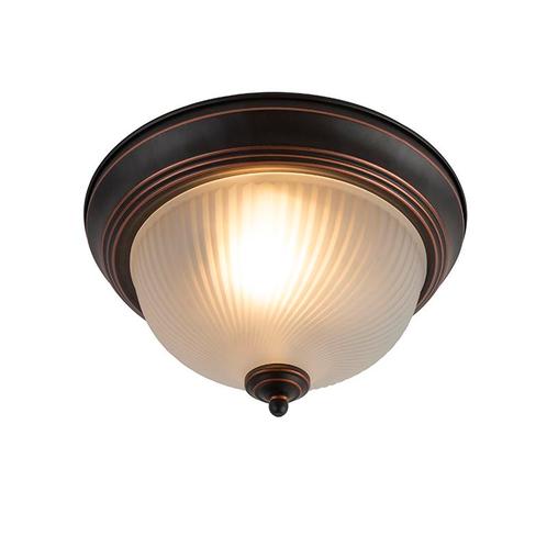 Klassieke plafondlamp bruin opaal - Classico, Huis en Inrichting, Lampen | Plafondlampen, Nieuw, Glas
