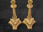 Kandelaar (2) - Verguld brons, Antiek en Kunst