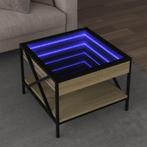 vidaXL Salontafel met Infinity LED 50x50x38 cm sonoma, 50 tot 100 cm, Verzenden, Nieuw, 50 tot 100 cm