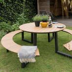 Arezzo picknickset rond polywood teaklook, Ophalen of Verzenden, Nieuw