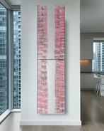 Ksavera - pink & silver Abstract painting A1216 - textured