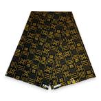 Afrikaanse Zwart / Gele X Bogolan / Mud cloth print stof - T, Hobby en Vrije tijd, Stoffen en Lappen, Ophalen of Verzenden, Nieuw