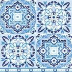 1 Pakje papieren lunch servetten - Tiles Blue, Hobby en Vrije tijd, Nieuw, Ophalen of Verzenden