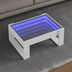 vidaXL Salontafel met Infinity LED 70x53x30 cm wit, 50 tot 100 cm, Verzenden, Nieuw, 50 tot 100 cm