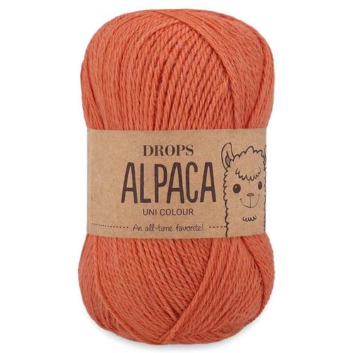 DROPS Alpaca Uni Colour - 2915 dusty orange - Wol Garen, Hobby en Vrije tijd, Breien en Haken, Ophalen of Verzenden