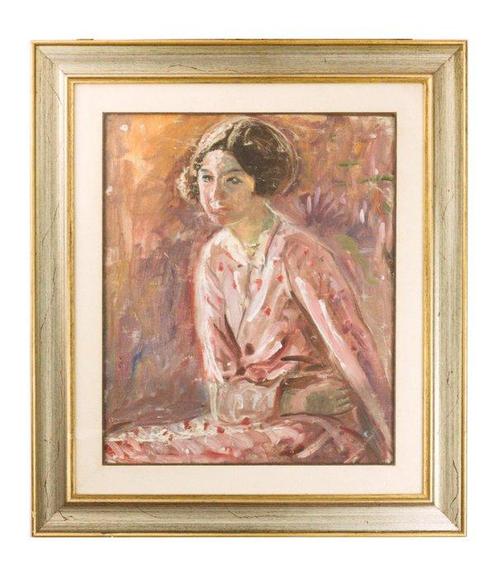 Europese school (XX) - Damenporträt, Antiek en Kunst, Kunst | Schilderijen | Klassiek