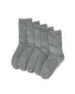 HEMA 5-pak damessokken grijsmelange 3=40% / 2=20%, Kleding | Dames, Overige Dameskleding, Verzenden, Nieuw