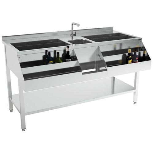 Bar-/Cocktailstation | RVS | IJs-/Ingrediëntenbakken +, Zakelijke goederen, Horeca | Keukenapparatuur, Nieuw in verpakking, Verzenden