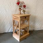 Nachtkastje - teakhout - handgemaakt - 1 lade - TTM Wonen, Minder dan 45 cm, Nieuw, Hout, 55 tot 70 cm