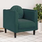 vidaXL Fauteuil met kussen fluweel donkergroen, Verzenden, Nieuw, Eenpersoons, Stof