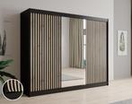 Kledingkast Mat Zwart 250x62x200 Garderobekast, Huis en Inrichting, Kasten | Vitrinekasten, Nieuw, Modern, 50 tot 75 cm, Verzenden