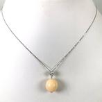 Zonder minimumprijs - Halsketting - 18 karaat Witgoud Parel, Nieuw