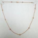 Halsketting - 14 karaat Roségoud - 0.70ct. tw. Diamant, Sieraden, Tassen en Uiterlijk, Kettingen, Nieuw