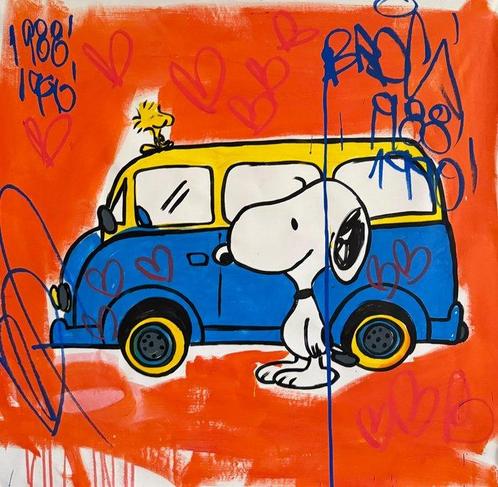 Freda People (1988-1990) - Snoopy XL, Antiek en Kunst, Kunst | Schilderijen | Modern