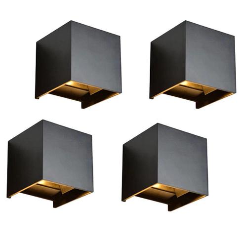 Bundel | LED Cube Wandlamp 6W | DIMBAAR | IP65 | zwart, Huis en Inrichting, Lampen | Wandlampen, Nieuw, Metaal, Ophalen of Verzenden