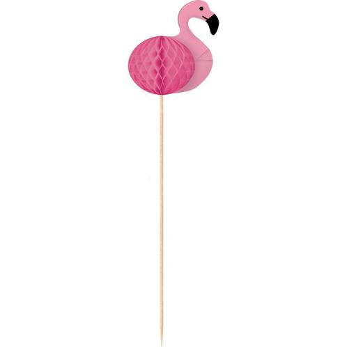 Cocktailprikkers Flamingo 19cm 10st, Hobby en Vrije tijd, Feestartikelen, Nieuw, Verzenden