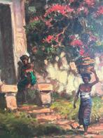 Schilderij - R. Hadi - Indonesië (Zonder Minimumprijs), Antiek en Kunst