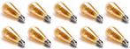 Kooldraadlamp - 10 stuks - E27 Edison ST64 - amber glas  | L, Huis en Inrichting, Verzenden, Nieuw