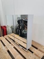 Sanibell Spiegelkast 77 x 60 x 14 cm grijs met glazen legpla, Nieuw, Ophalen of Verzenden