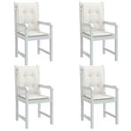 vidaXL Stoelkussens 4 st lage rug 100x50x4 cm stof gemêleerd, Huis en Inrichting, Woonaccessoires | Kussens, Verzenden, Nieuw