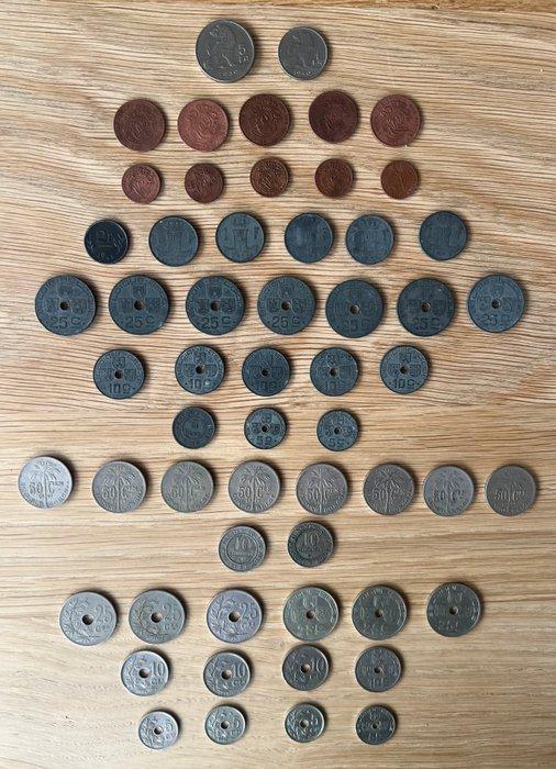 België. Lot van 57 stuks (Zonder minimumprijs), Postzegels en Munten, Munten | Nederland