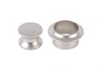 Knop+Ring Pushlock Zilver Mat 2st., Ophalen of Verzenden, Nieuw