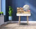 Kaptafel - ronde spiegel - make up tafel - 80x40x122 cm -..., Huis en Inrichting, Tafels | Kaptafels, Ophalen of Verzenden, Nieuw