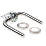 INTERSTEEL DEURKRUK RVS MIRTE MET ROZET ITAL, Doe-het-zelf en Verbouw, Hang- en Sluitwerk, Verzenden, Nieuw